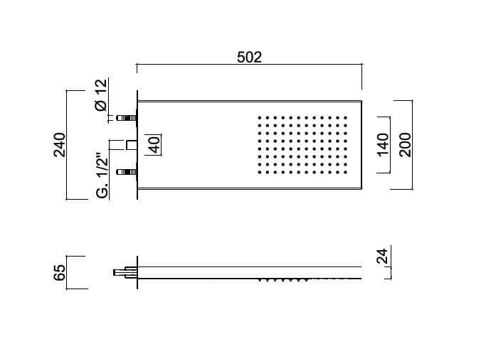 Хромированная латунная насадка для душа Rubinetteria Giulini Pablolux ARCH-00040493 - Вид №1