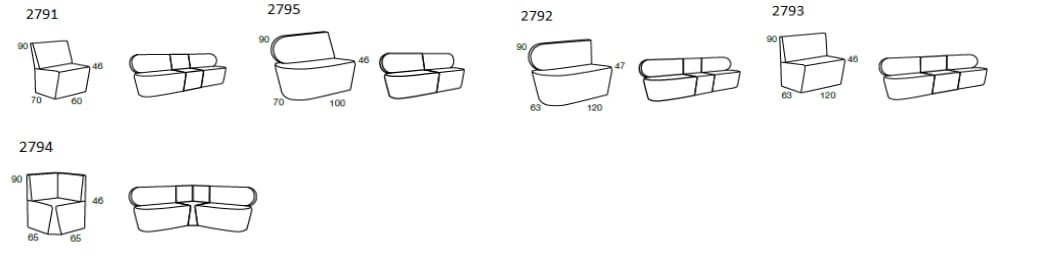 Модульный тканевый диван Sedex Leya ARCH-00034479 - Вид №4