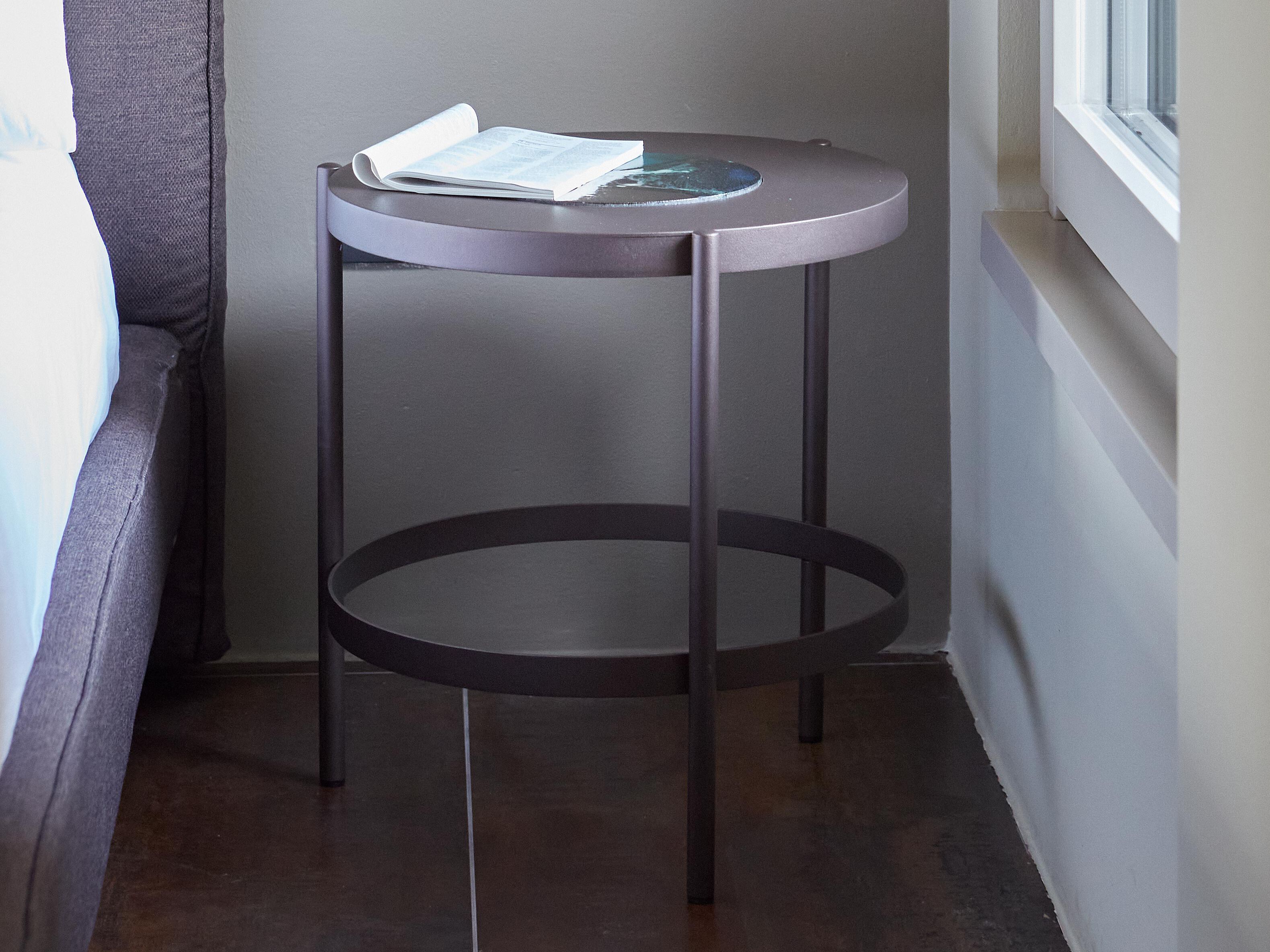 Круглый журнальный столик из нержавеющей стали DOMIZIANI современный ARCH-00042994