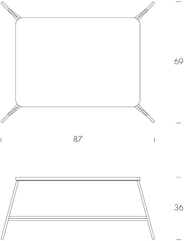 Tonin Casa Прямоугольный журнальный столик из мдф для гостиной  T6238  - Вид №4