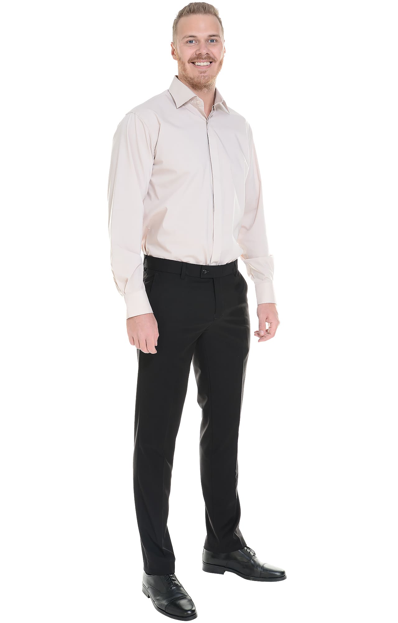 5030097 Рубашка мужская  beige El-Risto  Корпоративная одежда  размер 44/176-182  - Вид №3