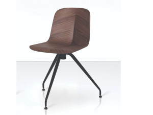 Стальной и деревянный поворотный стул