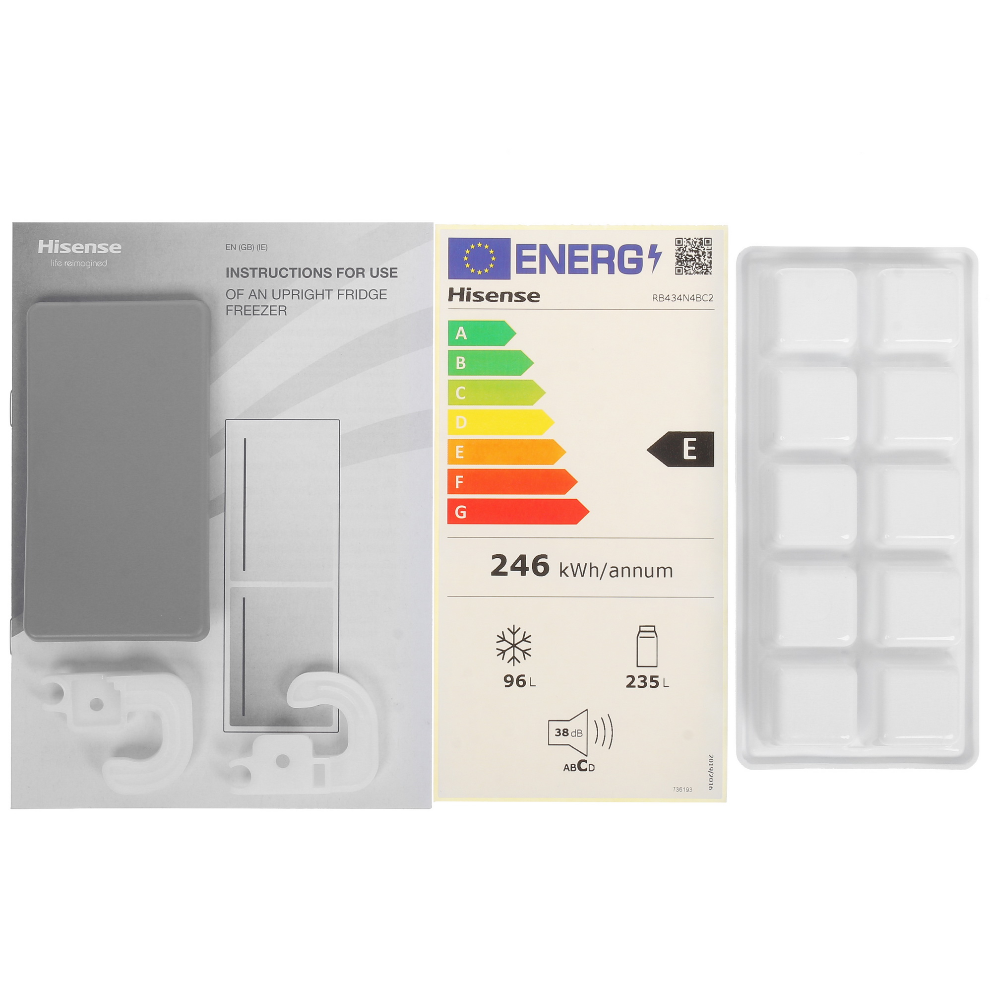 9063231 Холодильник с морозильником   Hisense RB434N4BC2 серебристый STDN-0011915 - Вид №13