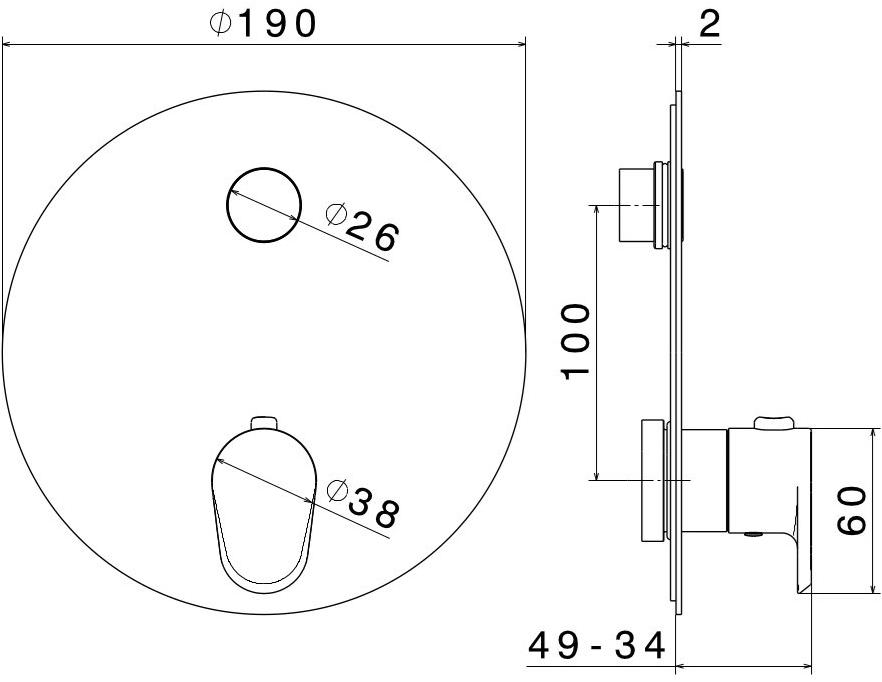 newform Термостатический смеситель для душа Nio sun-id-1480324 - Вид №1
