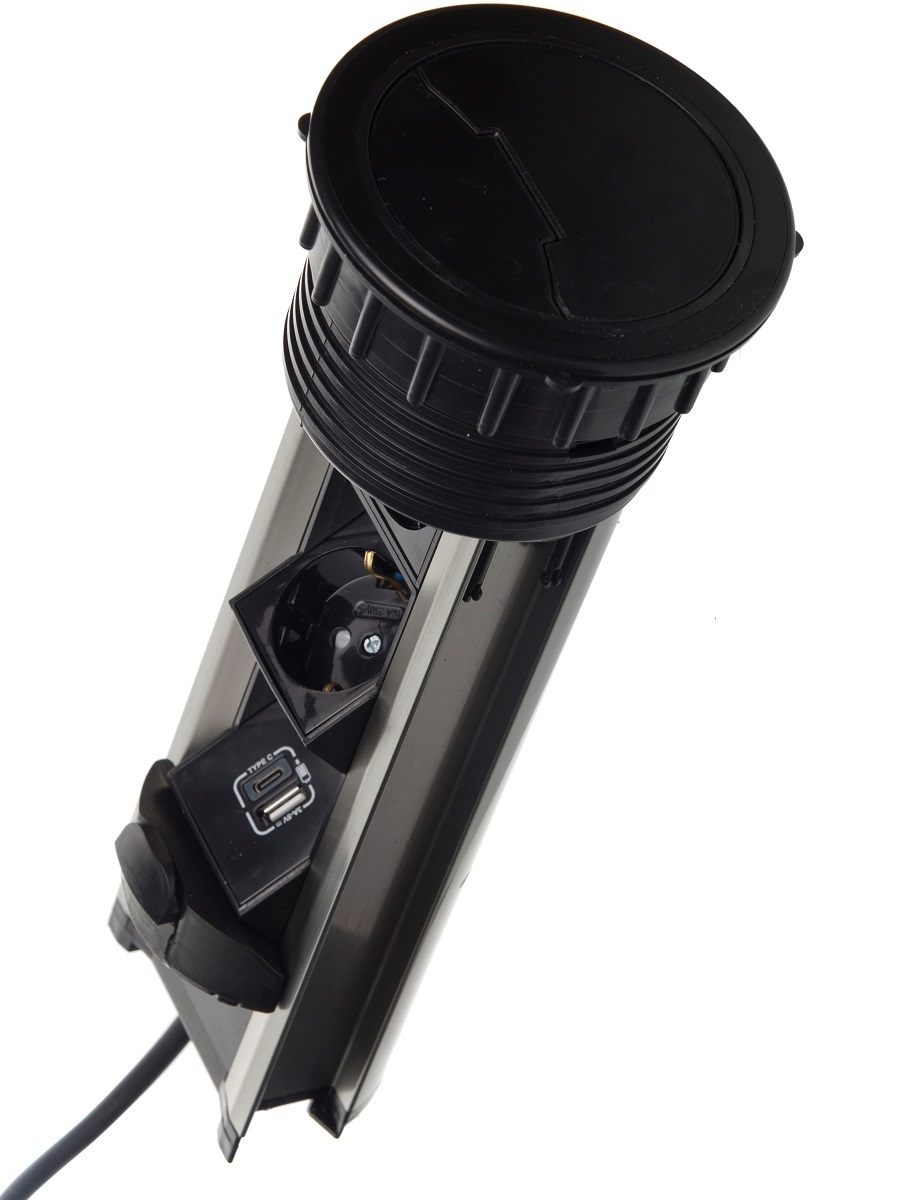 Блок электрических розеток Solo 12006 Black NAVAKO  - Вид №1