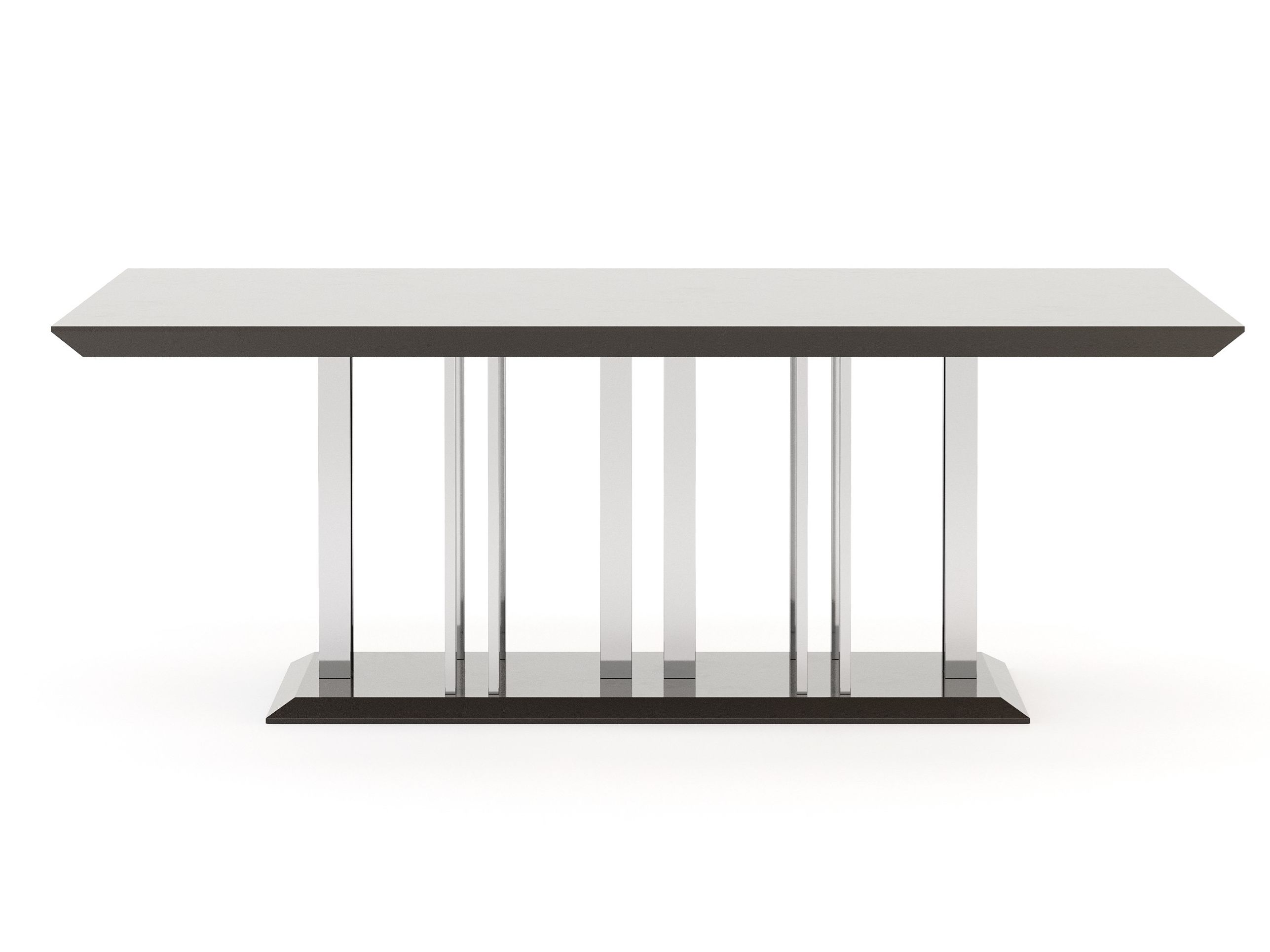 Обеденный стол из нержавеющей стали и дерева Stylish Club ARCH-00018825