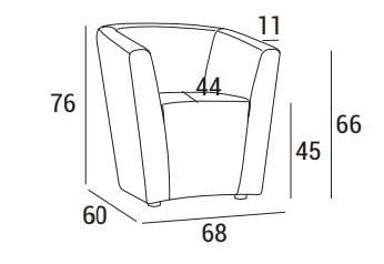 Кресло с подлокотниками для контракта Domingo Salotti ARCH-00097012 - Вид №4