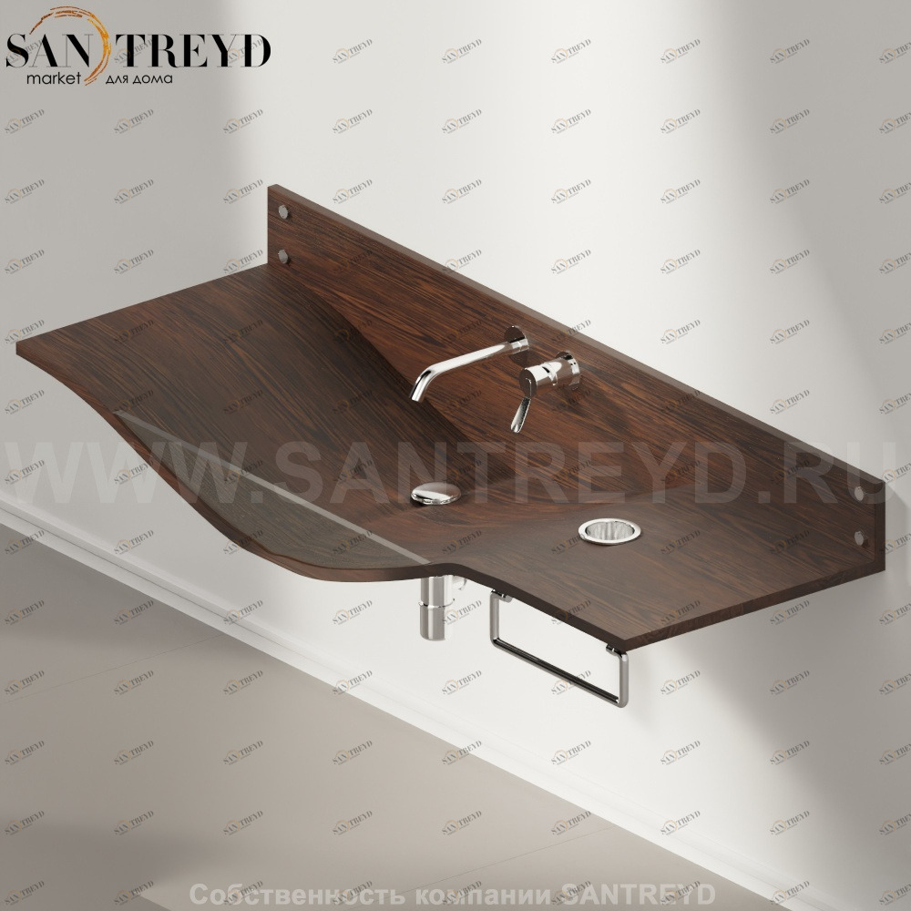 AGAB03501RDXRU Подвесная раковина настенная прямоугольная Agape 