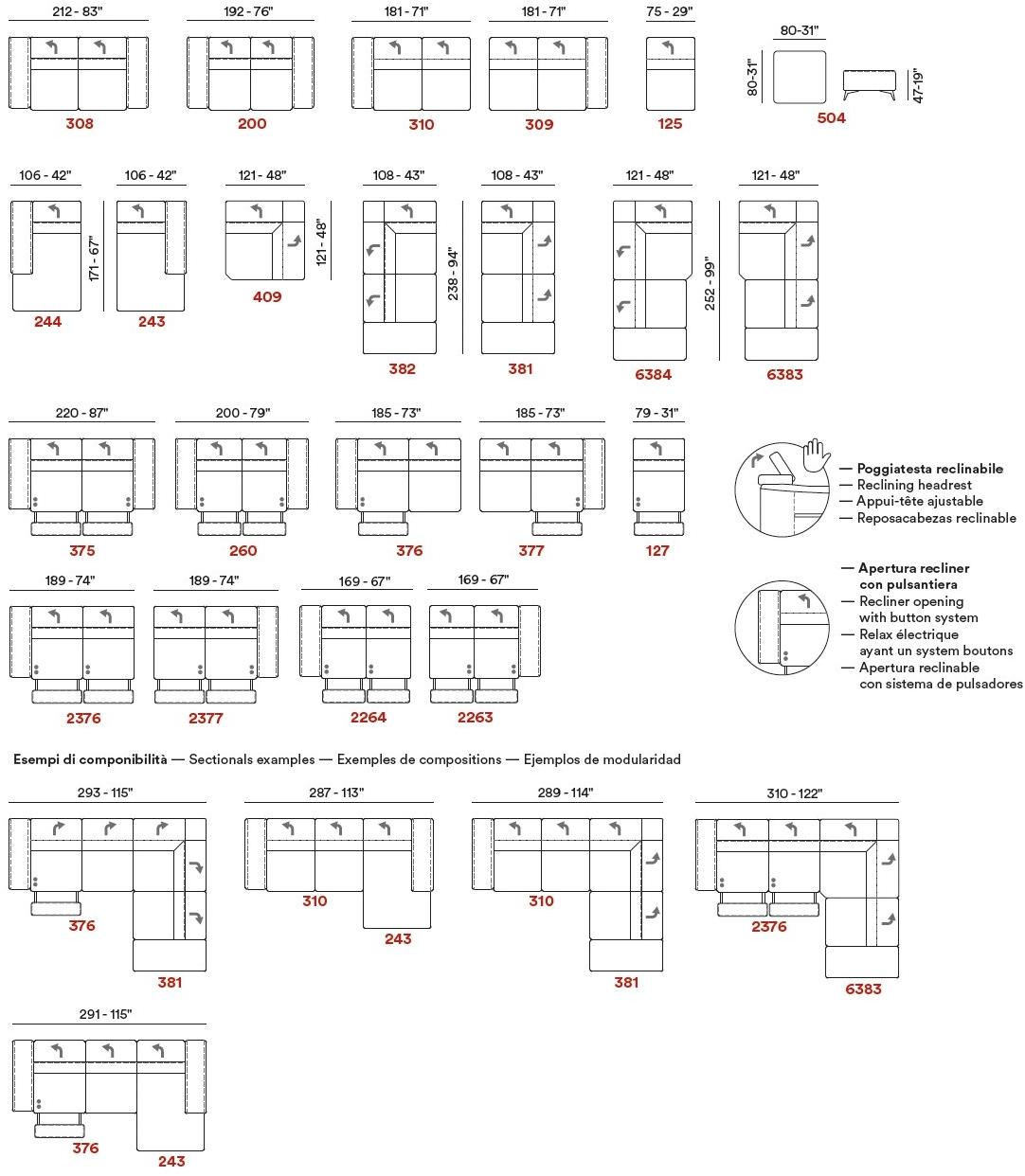 Max Divani Секционный раскладывающийся кожаный диван sun-id-1465145 - Вид №5