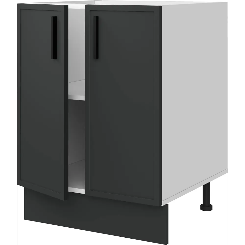 Кухонный шкаф напольный Неро Delinia 60x82.5x58 см см МДФ цвет графит STLM-2020993 - Вид №1