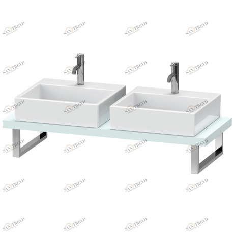 XL101C00909 Консоль для накладной и встраиваемой сверху раковины компакт, Толщина консоли 45 мм X-Large #XL101C 480 мм Светло-голубой матовый декор Duravit