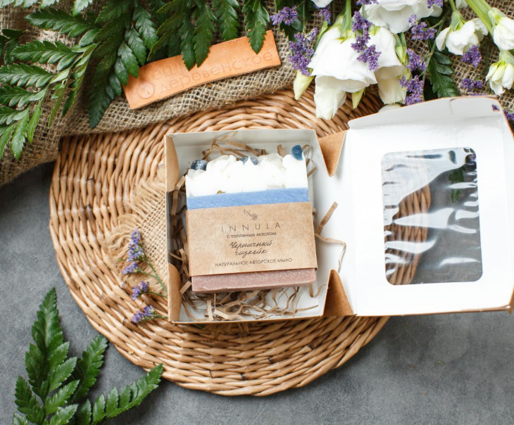 6489 Мыло ручной работы "Черничный чизкейк" Вкусляндия  - Вид №2