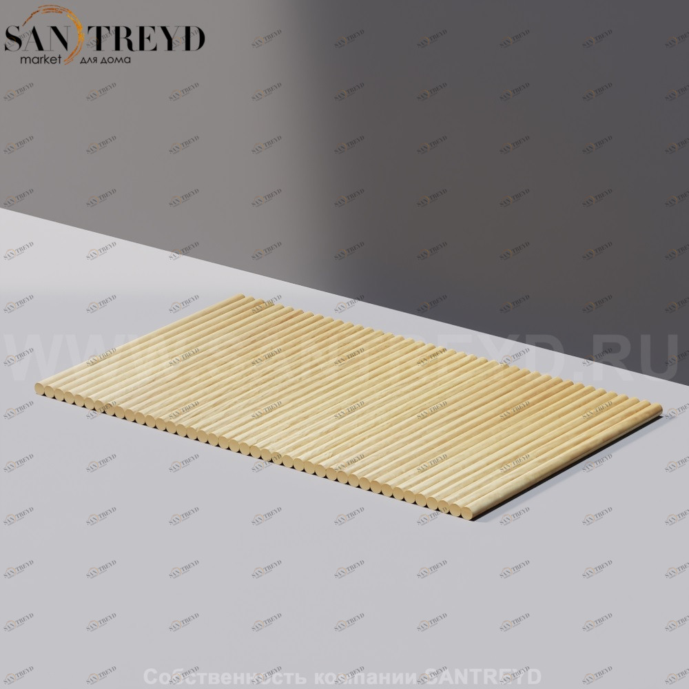 Agape TAPIRO Коврик из дерева 80 см под светлый дуб AKAR0524RN