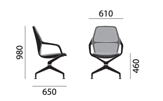 Офисное кресло с регулируемой высотой, вращающееся на насесте Brunner ARCH-00147670 - Вид №7
