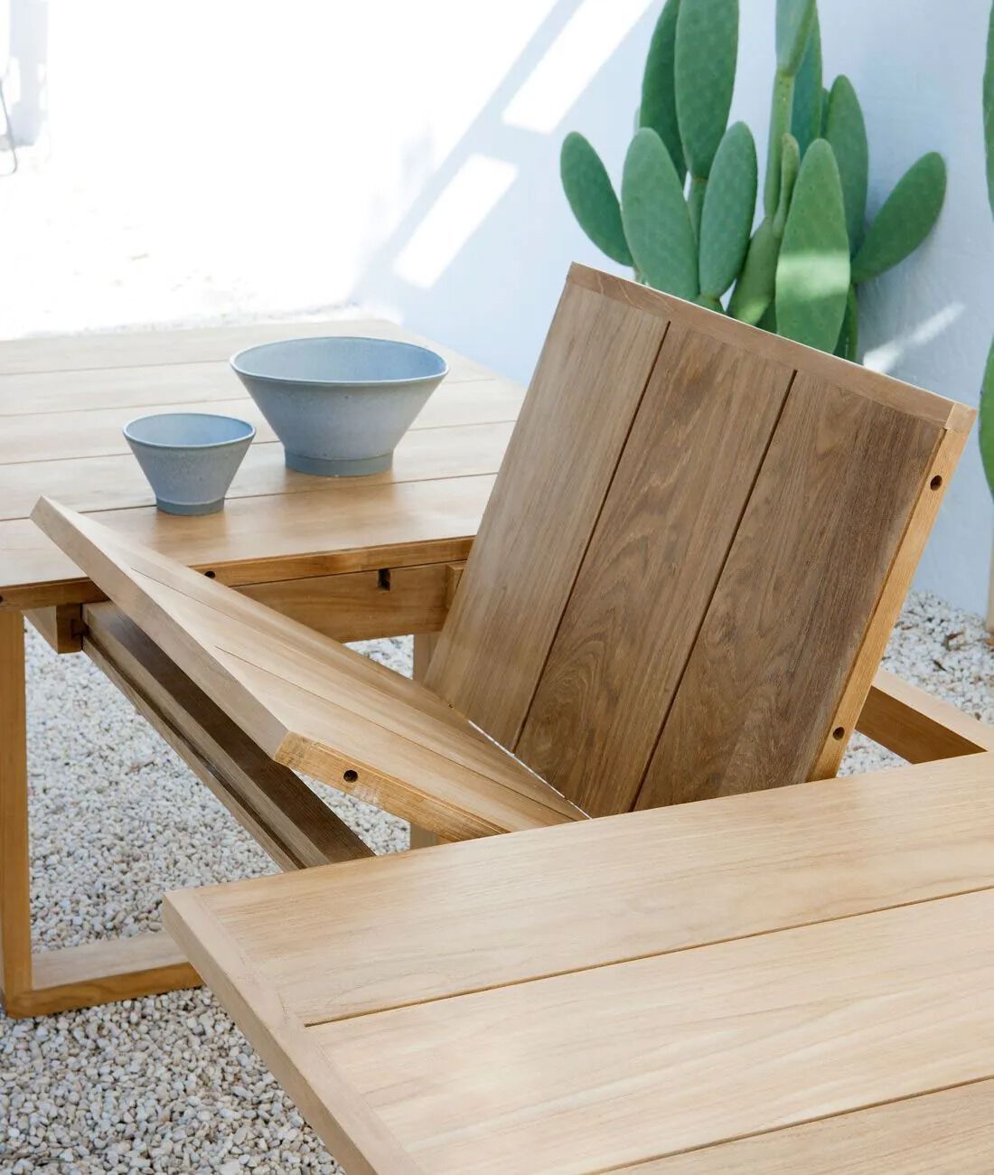 Выдвижной прямоугольный стол из тикового дерева Unopiù Cosette ARCH-00043381 - Вид №4