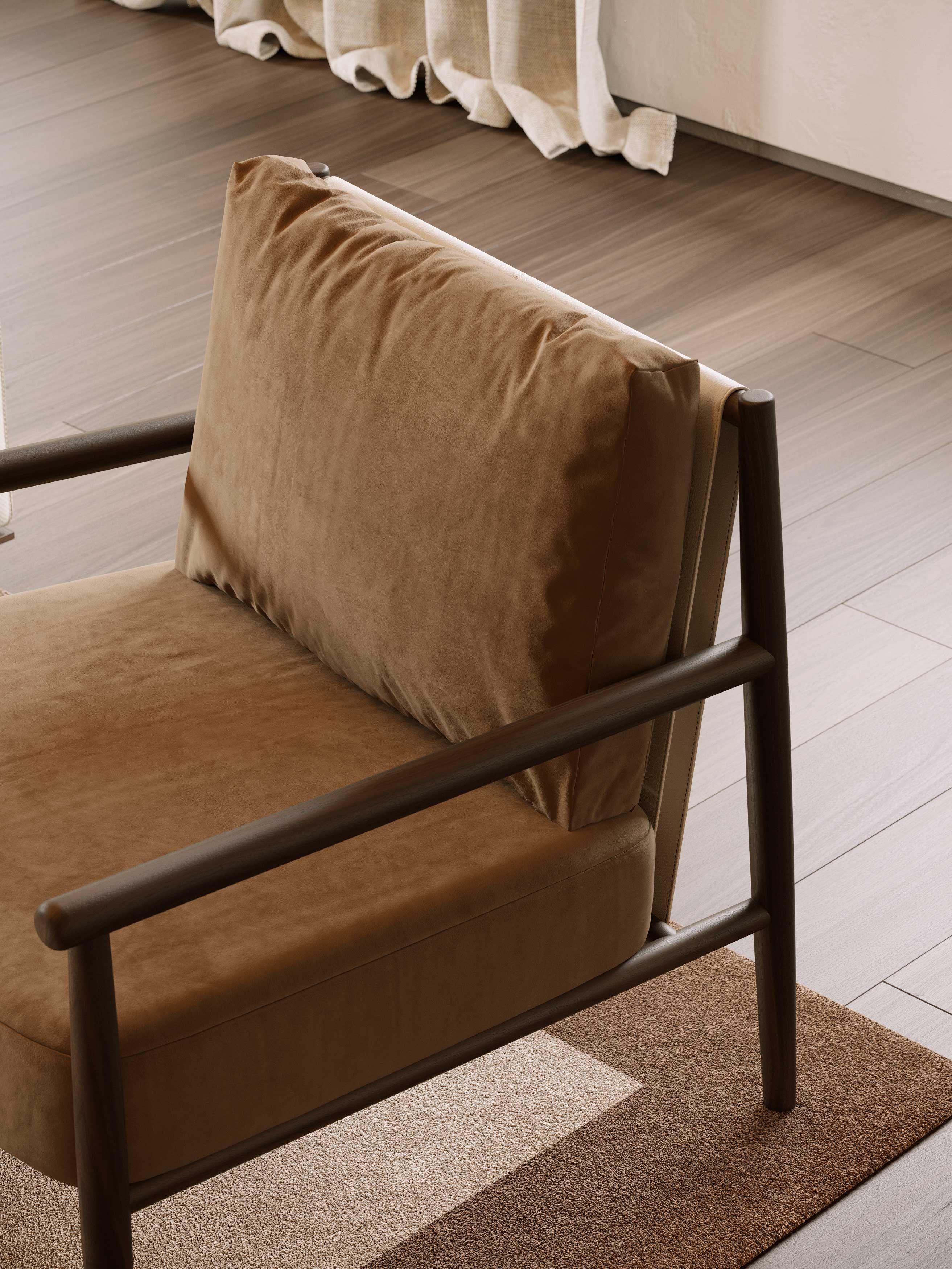 Тканевое кресло с подлокотниками Stylish Club Landform ARCH-00114057 - Вид №4