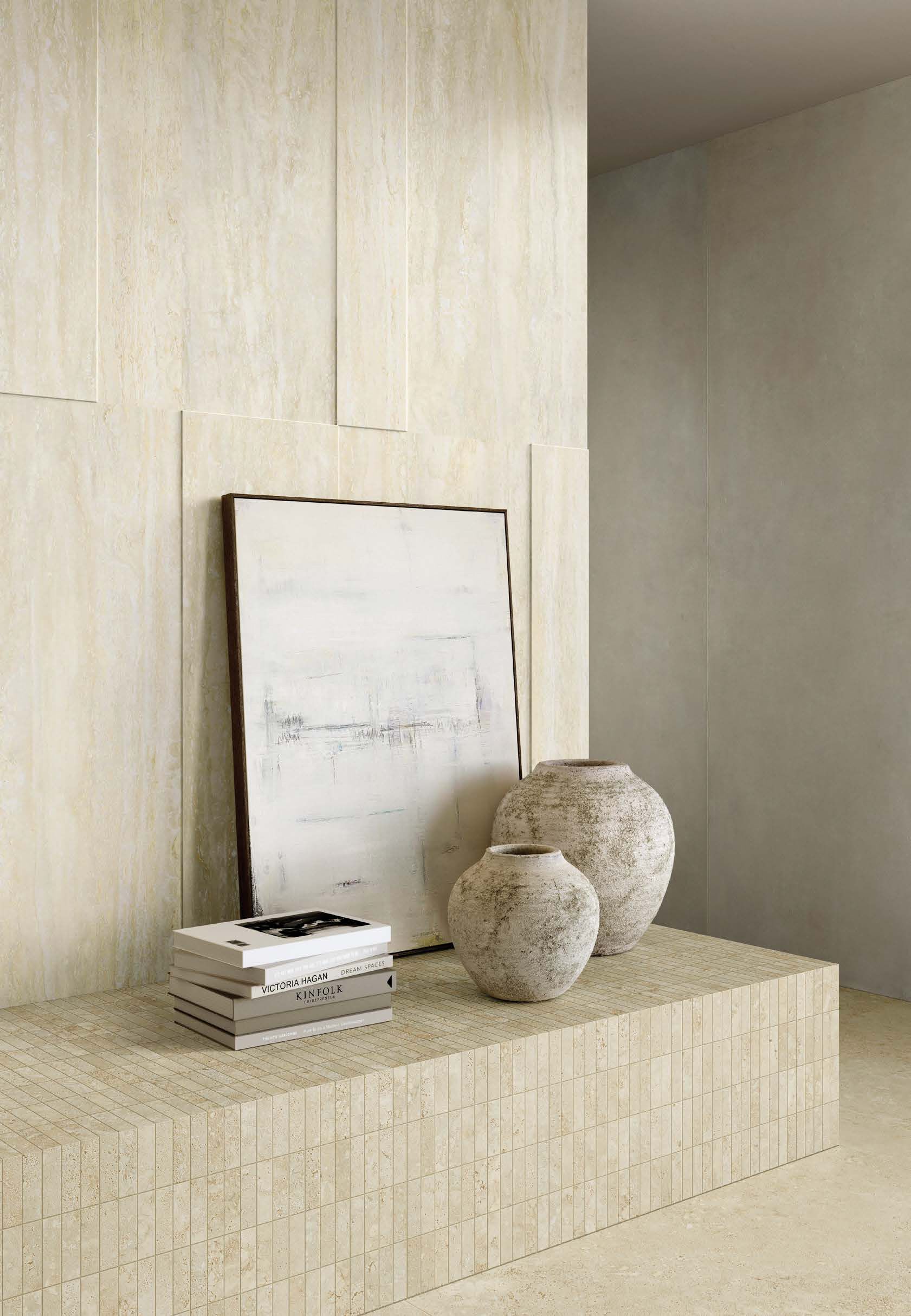 Трехмерное покрытие из керамогранита с эффектом травертина Italgraniti травертины ARCH-00123958 - Вид №1