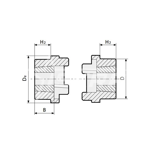 IS3670 Полумуфта под втулку 1108 HRCE090 ISKRA  - Вид №1