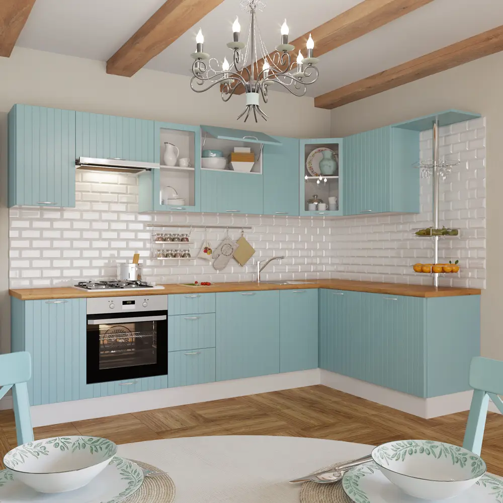 Двери для шкафа Delinia «Фенс мята» 80x15 см, МДФ, цвет зелёный, 3 шт Фэнс мята STLM-2096089 - Вид №2