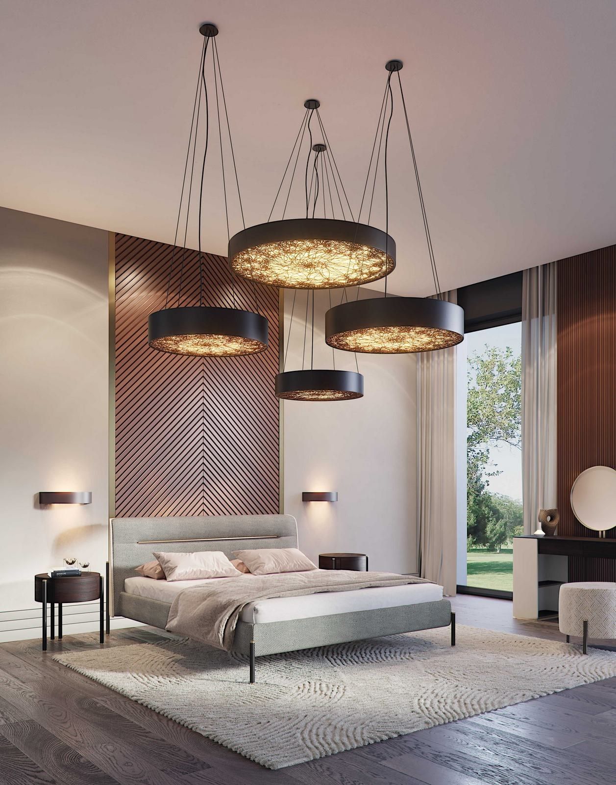 Двуспальная кровать из ткани с мягким изголовьем Capital Collection MayFair ARCH-00078313 - Вид №4