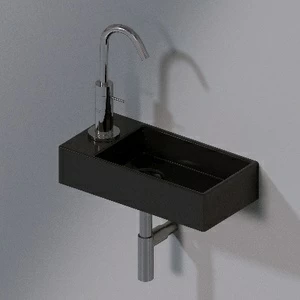 L319T0R1V3.104 Подвесная раковина настенная прямоугольная A. e T. Italia ACQUAFREDDA черная