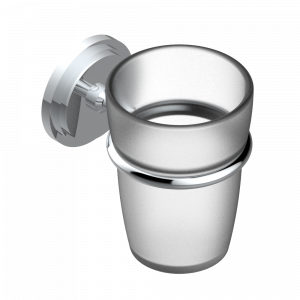 G2J-536 Стакан настенный для зубных щёток Thg-paris Faubourg - белый фарфор - с рукоятками Хром