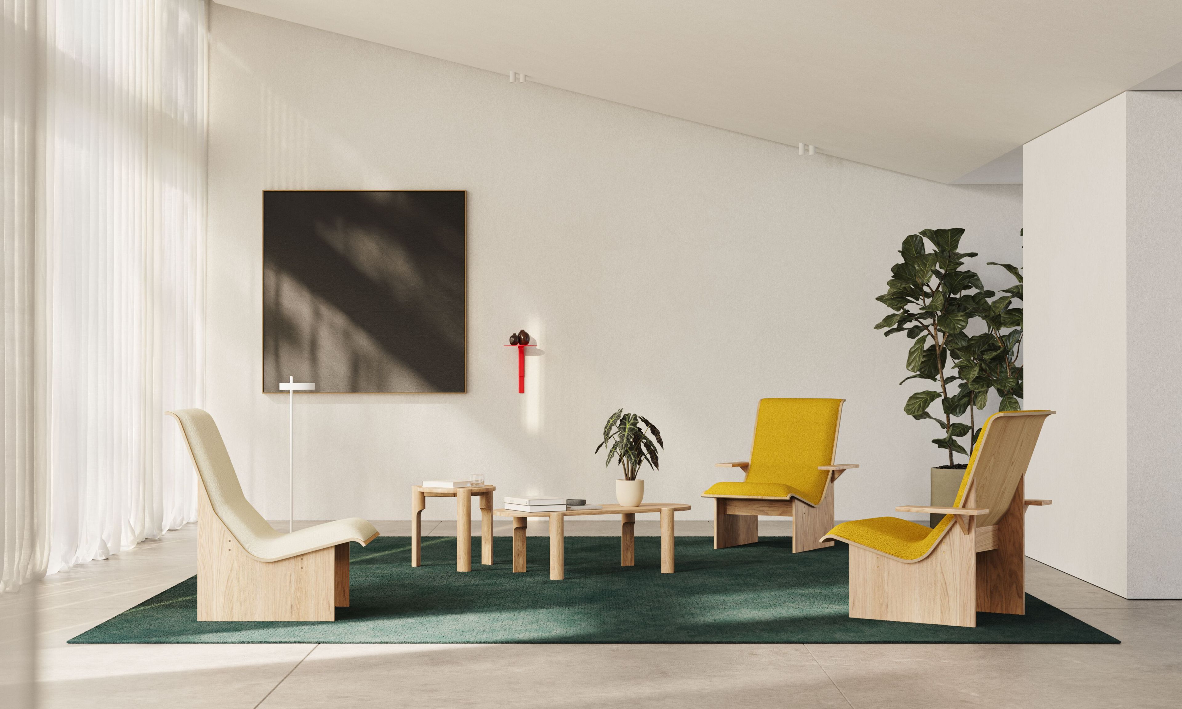 Деревянное кресло с подлокотниками Omelette Editions PORTA ARCH-00152453 - Вид №2