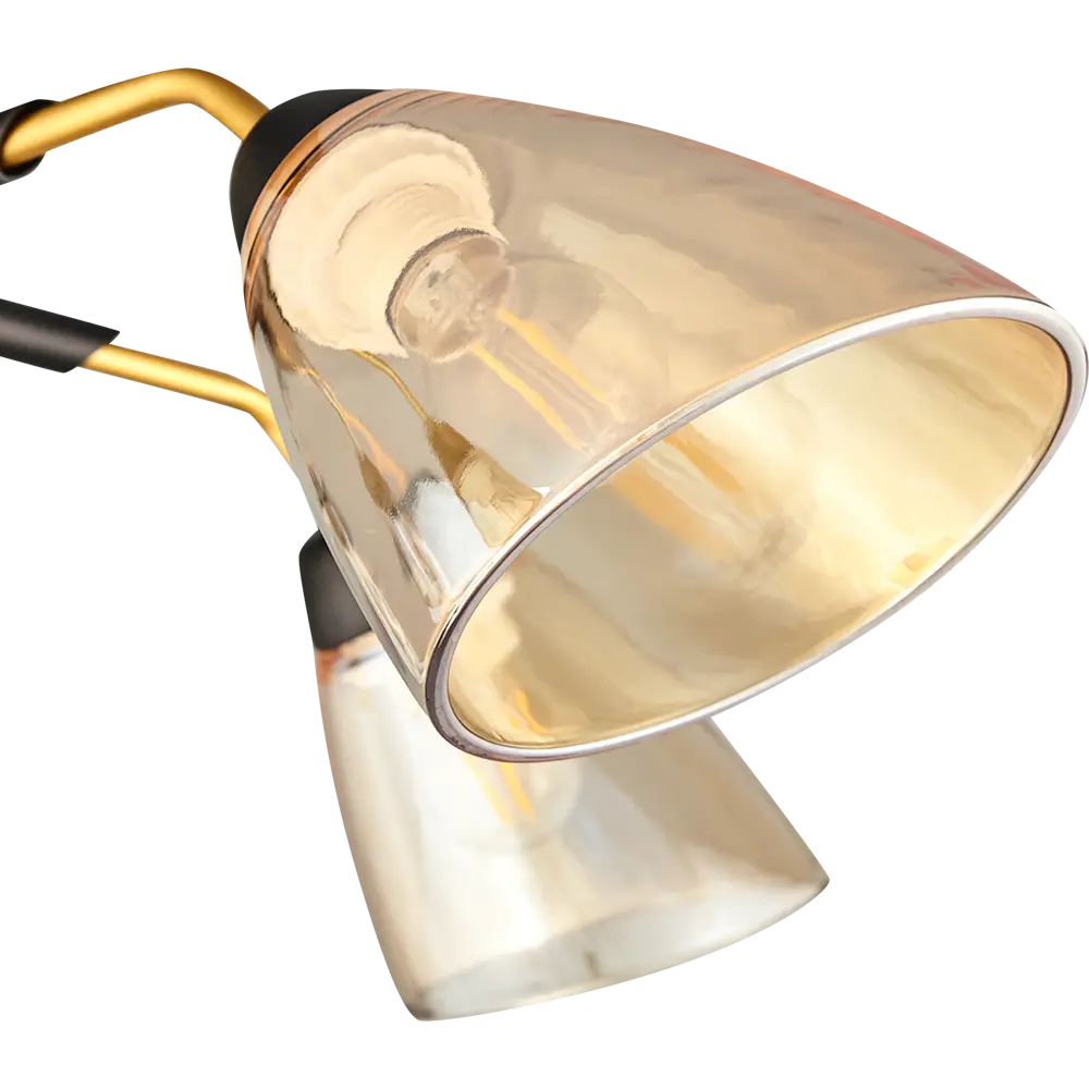 Люстра потолочная Jlight Alma 3152/5C 5 ламп E27 60W цвет черный и матовое золото 85233263 STLM-2172851  - Вид №4