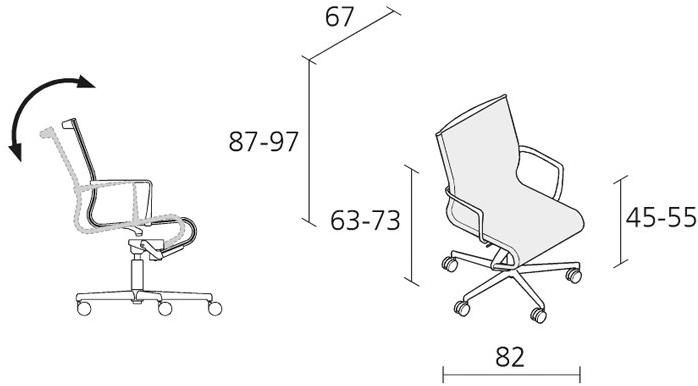 Alias Регулируемое по высоте вращающееся офисное кресло с подлокотниками Frame 52 / frame 52 soft sun-id-1404465 - Вид №5