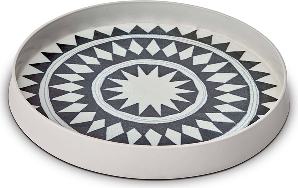 10609816 L’Objet Блюдо круглое с бортом 33см "Племя" Фарфор 