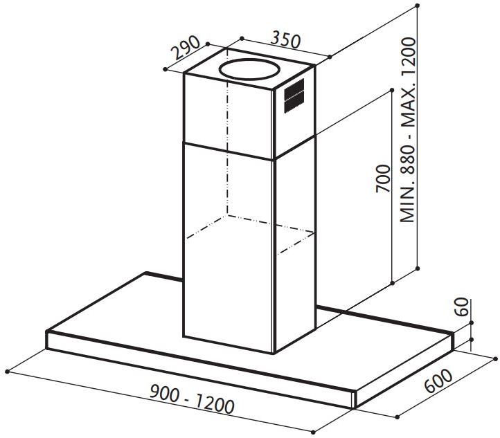 FABER Островная вытяжка из нержавеющей стали со встроенным освещением класса b  110.0255.544/545  - Вид №3