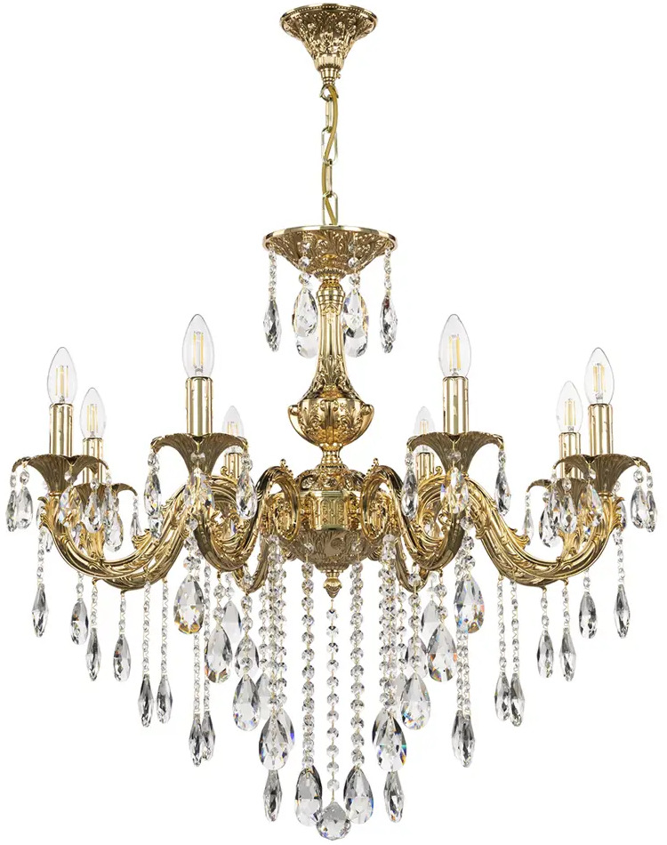 91695709 Люстра подвесная Bohemia Ivele Crystal Al79101.8.250.b.g 8 ламп 16 м² цвет жёлтый/золотой STLM-0905388