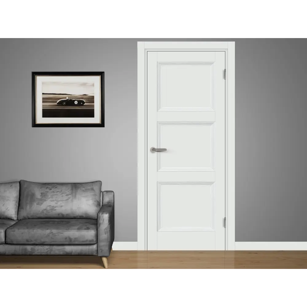 Комплект двери Трилло глухая 60x200 см Hardflex белый с добором 150 мм 89432019 STLM-2018003 МАРИО РИОЛИ  - Вид №1