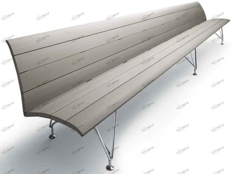 MASCAGNI Скамья из алюминия со спинкой Airport sun-id-1514509