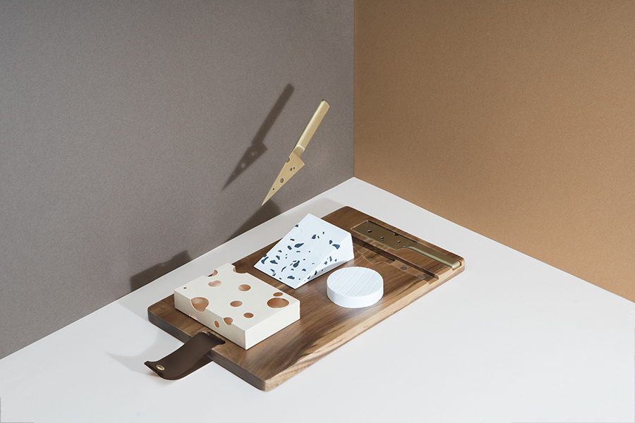 DYCHEESPO Доска для нарезки сыра + 2 ножа cheeseporn Doiy  - Вид №5