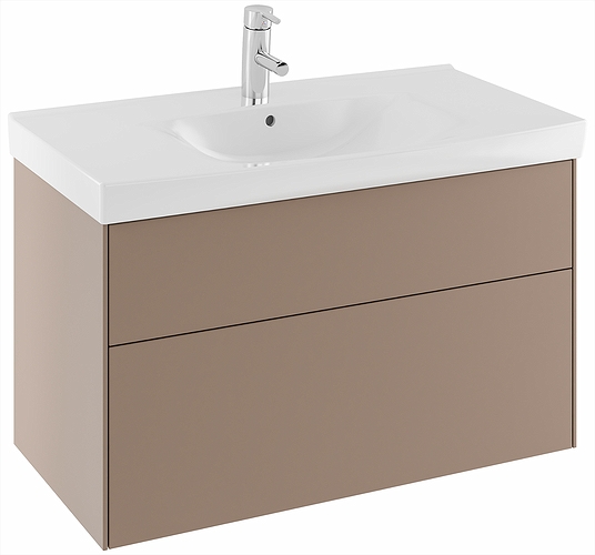 42553 IFO Sense тумба под умывальник с двумя ящиками, W = 600 мм, W1 = 622 мм, темно-серый - Вид №11