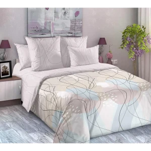 90686139 Комплект постельного белья Mercury Home Абстракция 22866, двуспальный, перкаль, разноцветный STLM-1042602
