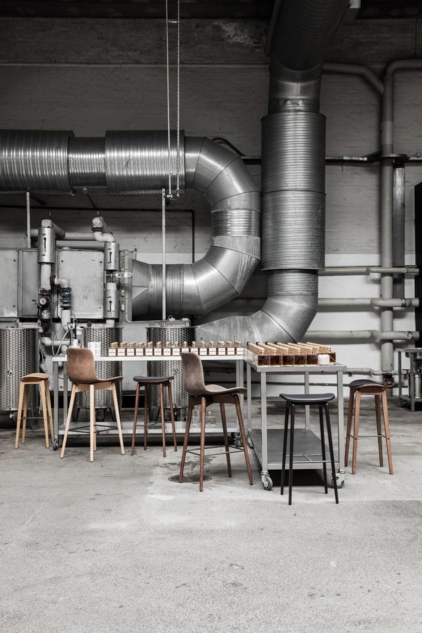 NORR11 Барный стул с пластиковым корпусом и буковыми ножками Langue sun-id-1383655 - Вид №16