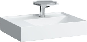 H8103354001121 Раковина с полочкой слева, со специальным скрытым сливом LAUFEN PRO