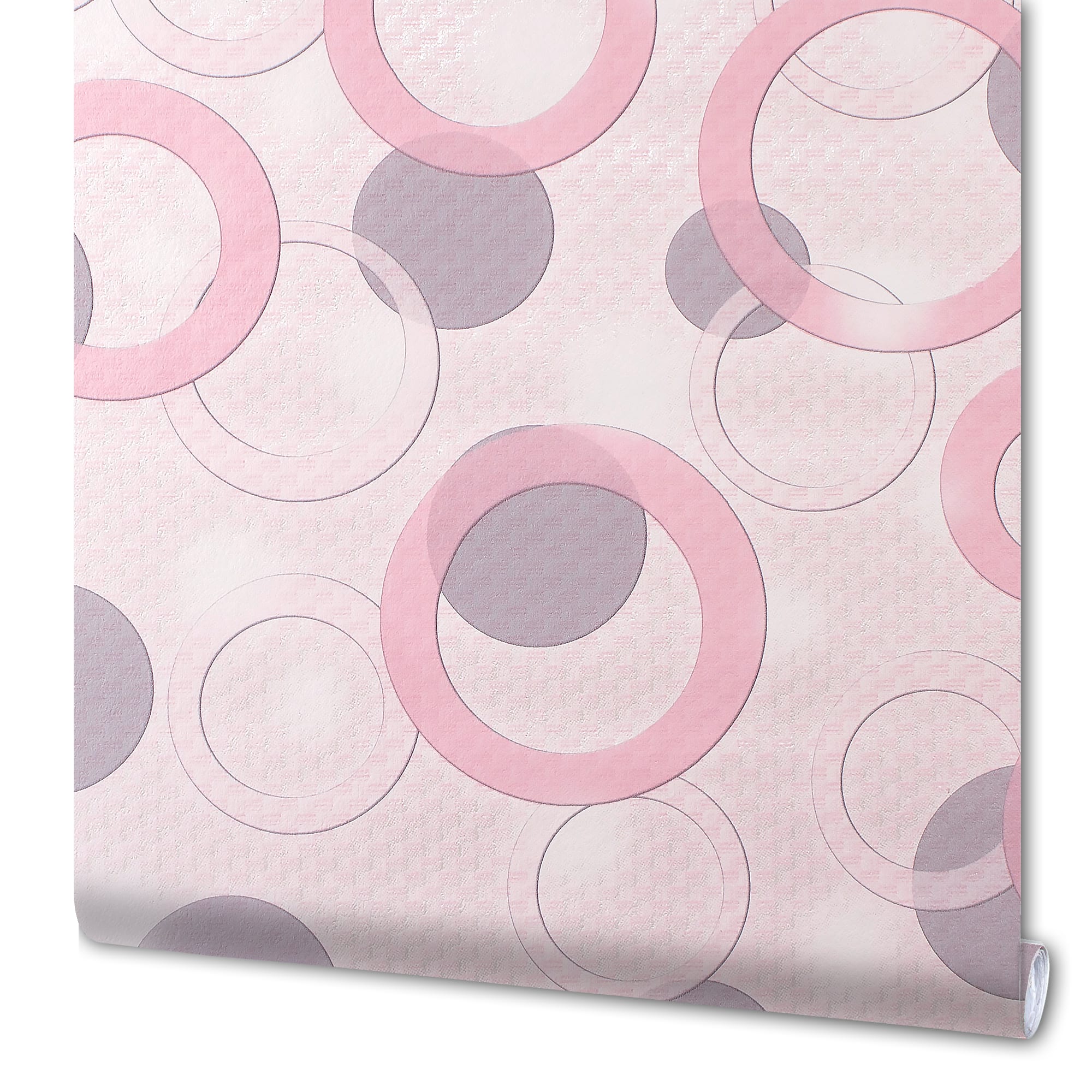 82938333 Обои бумажные розовые 0.53 м 9100-32 Баблс Santreyd 