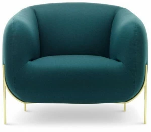 Saba Italia Кресло из ткани со съемным чехлом с подлокотниками Geo