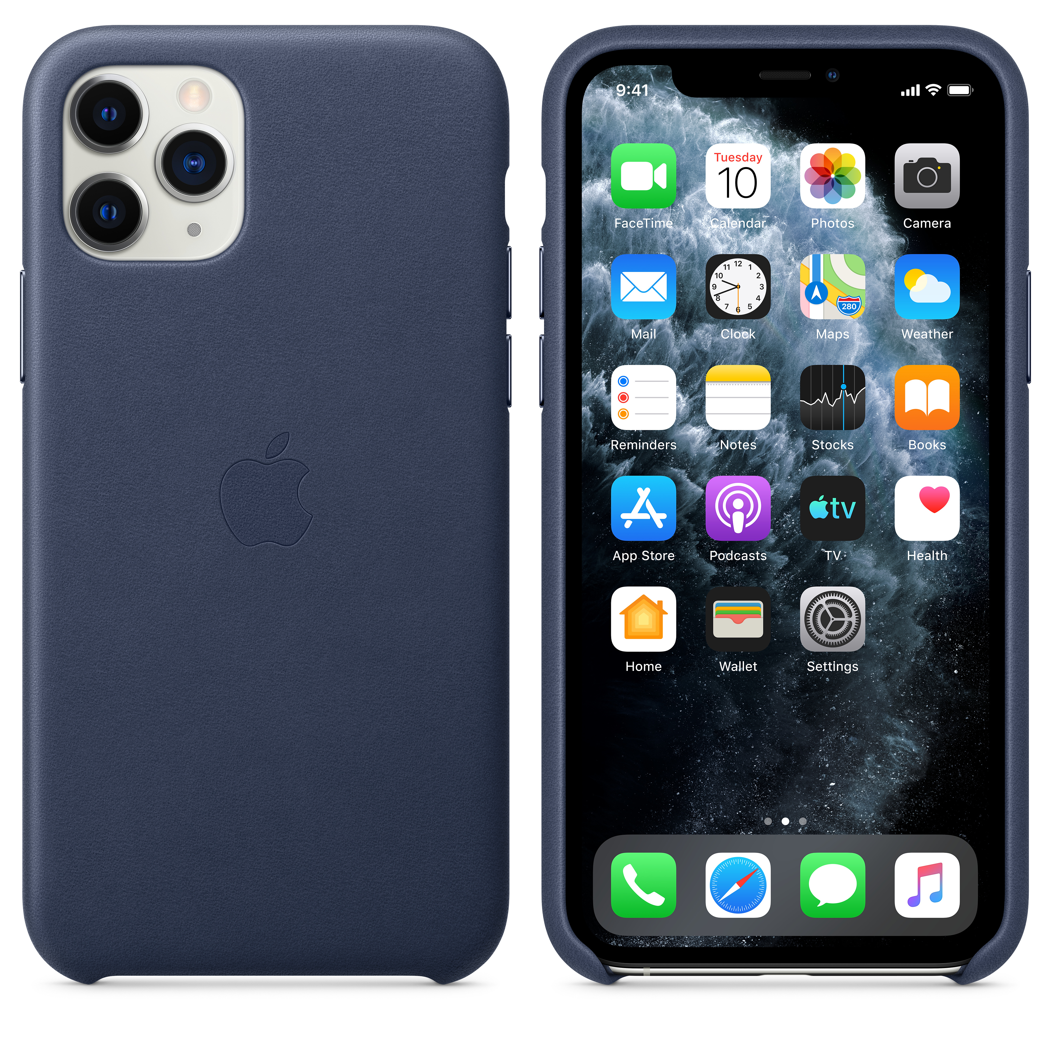 MWYG2ZM/A Iphone 11 pro leather case - midnight blue Apple Santreyd  - Вид №5