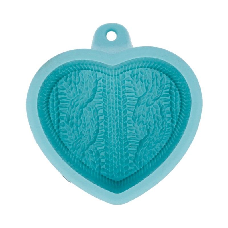 033 Форма для мыла ActivSoap №01 силикон "Сердце вязаное" Выдумщики 