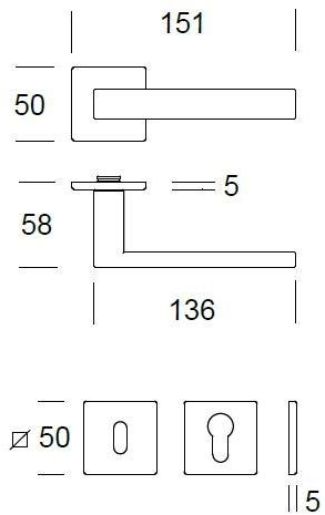Reguitti Ручка из нержавеющей стали на розетке Kyoto Aq18mrq0135 - Вид №2
