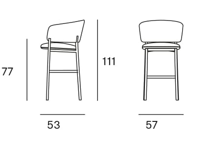 Высокий тканевый мягкий стул с подлокотниками Blasco&Vila RC Metal Soft ARCH-00068789 - Вид №9