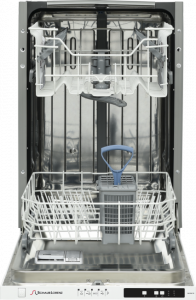 SLG VI4110 Узкая, 84.5x45x55 см, 10 комплектов, 5 программ, расход 11л, электронное управление, антибактериальный фильтр, верхняя корзинана easy lift, защита от утечки leakage protection, таймер Schaub Lorenz