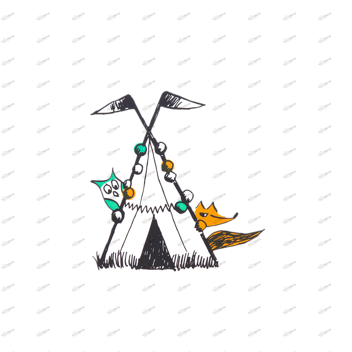 Декоративная наклейка VamVigvam VAMVIGVAM  282159 Белый Santreyd 