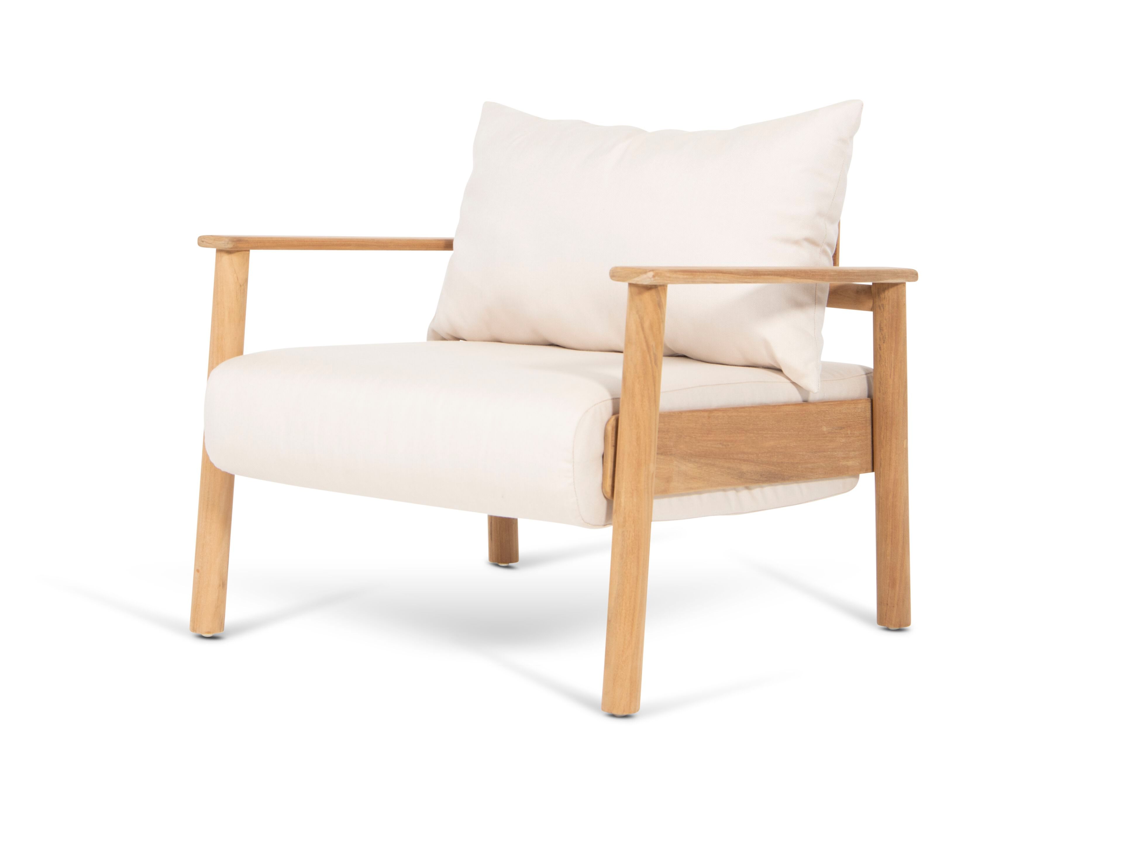 Садовое кресло из тикового дерева с подушками Sunbrella FJAKA Pomalo ARCH-00125828