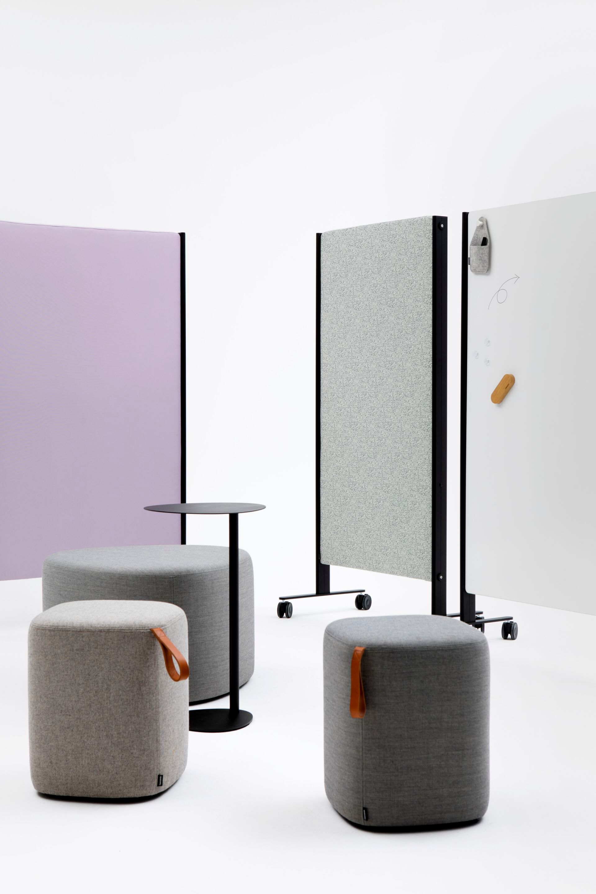 Эмалированная стальная офисная доска с колесами Cascando Round20 ARCH-00040662 - Вид №3