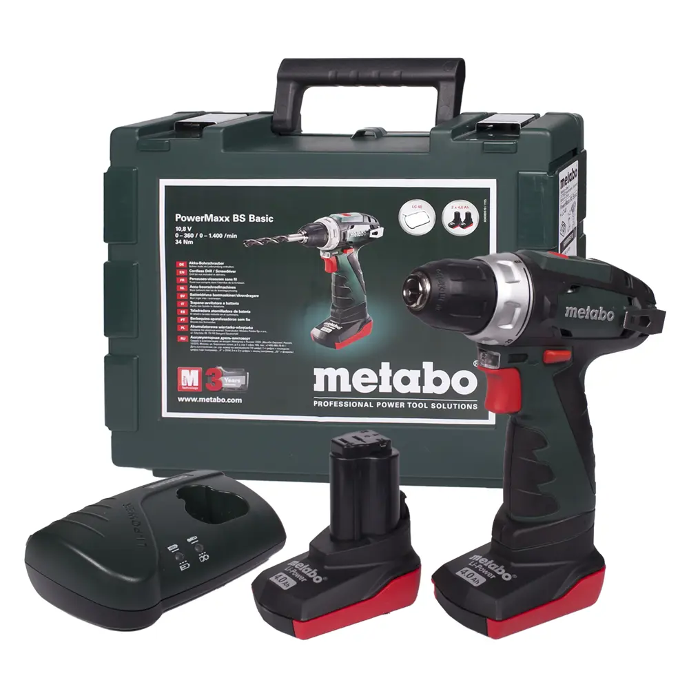 Шуруповерт Metabo PowerMaxx BS, Li-ion 10,8 В, 4 Ач 18119026 STLM-2084750  - Вид №3